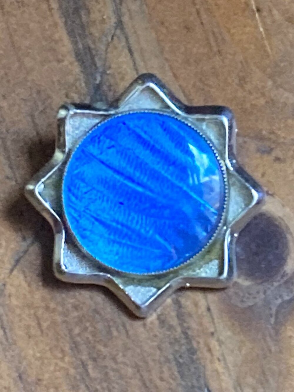 Vintage signed butterfly wing brooch